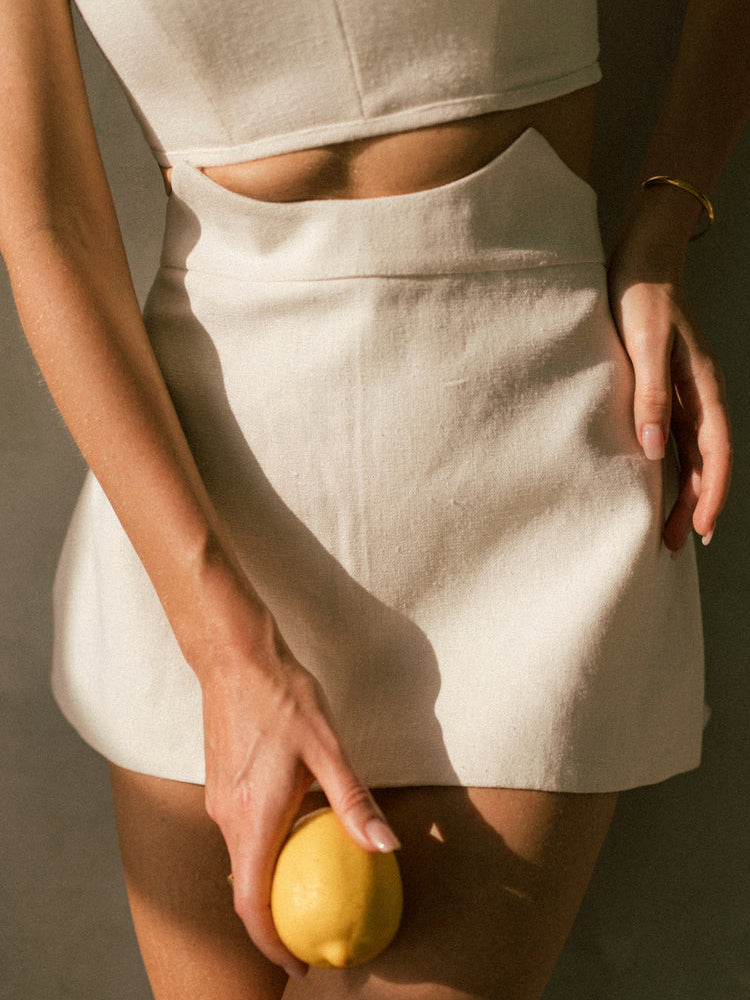 Lily Linen Mini Dress Set