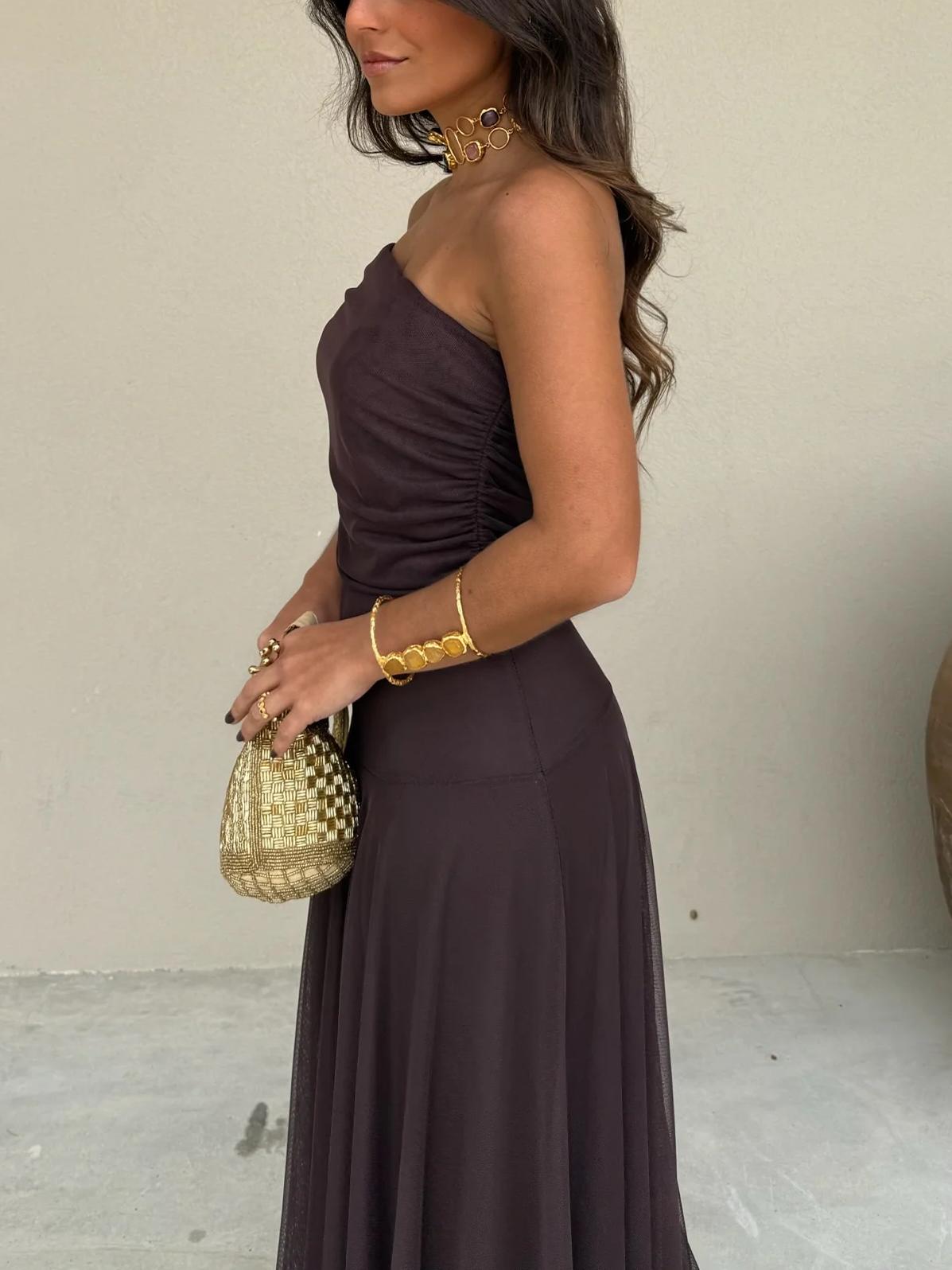 Anya Off Shoulder Maxi Dress