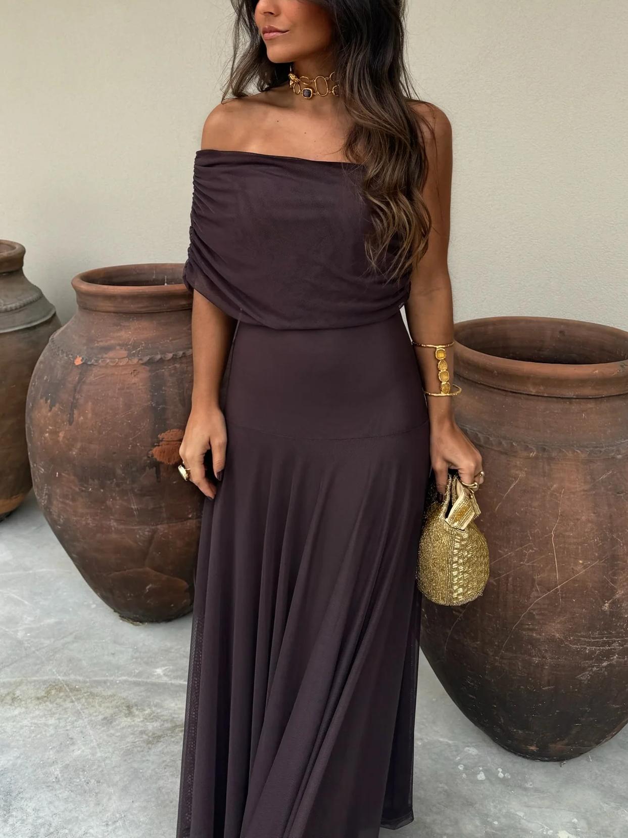 Anya Off Shoulder Maxi Dress
