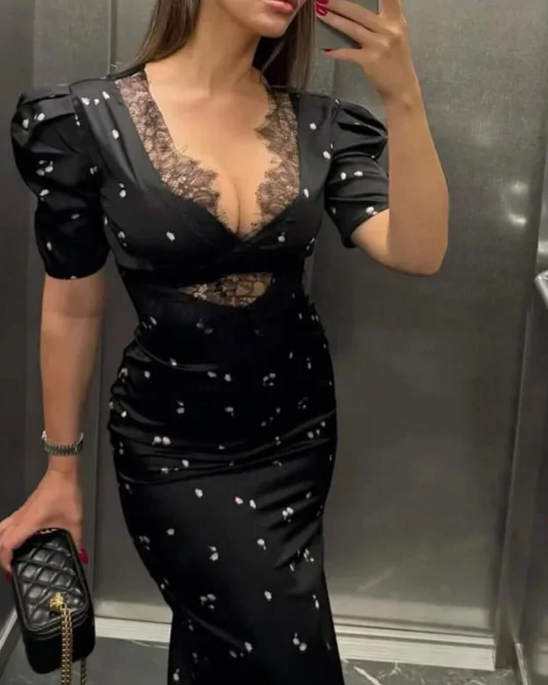 Diana Puff Sleeve Lace Dress