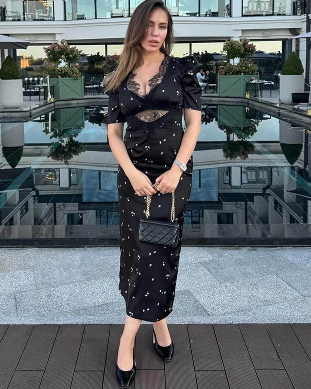Diana Puff Sleeve Lace Dress