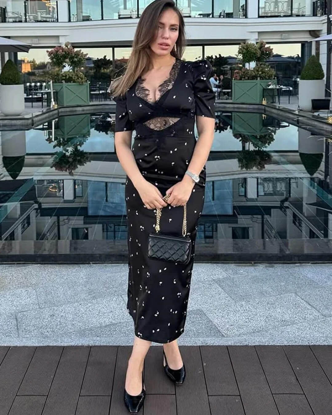 Diana Puff Sleeve Lace Dress
