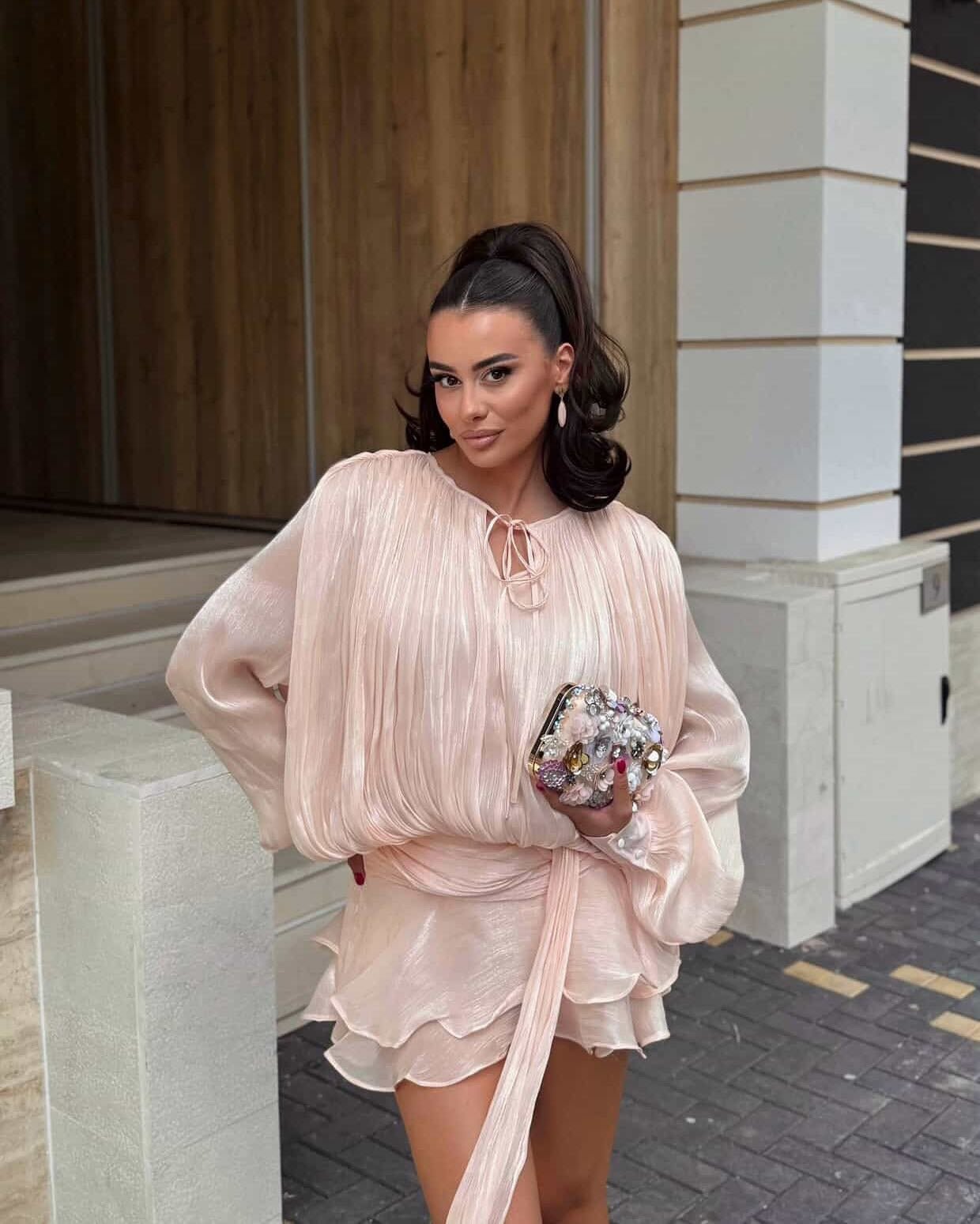 Grace Blouson Mini Dress