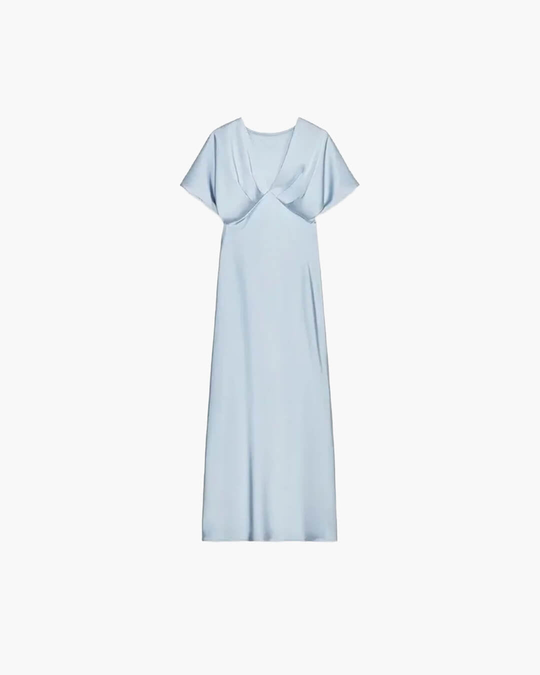 Janna V Neck Satin Midi Dress