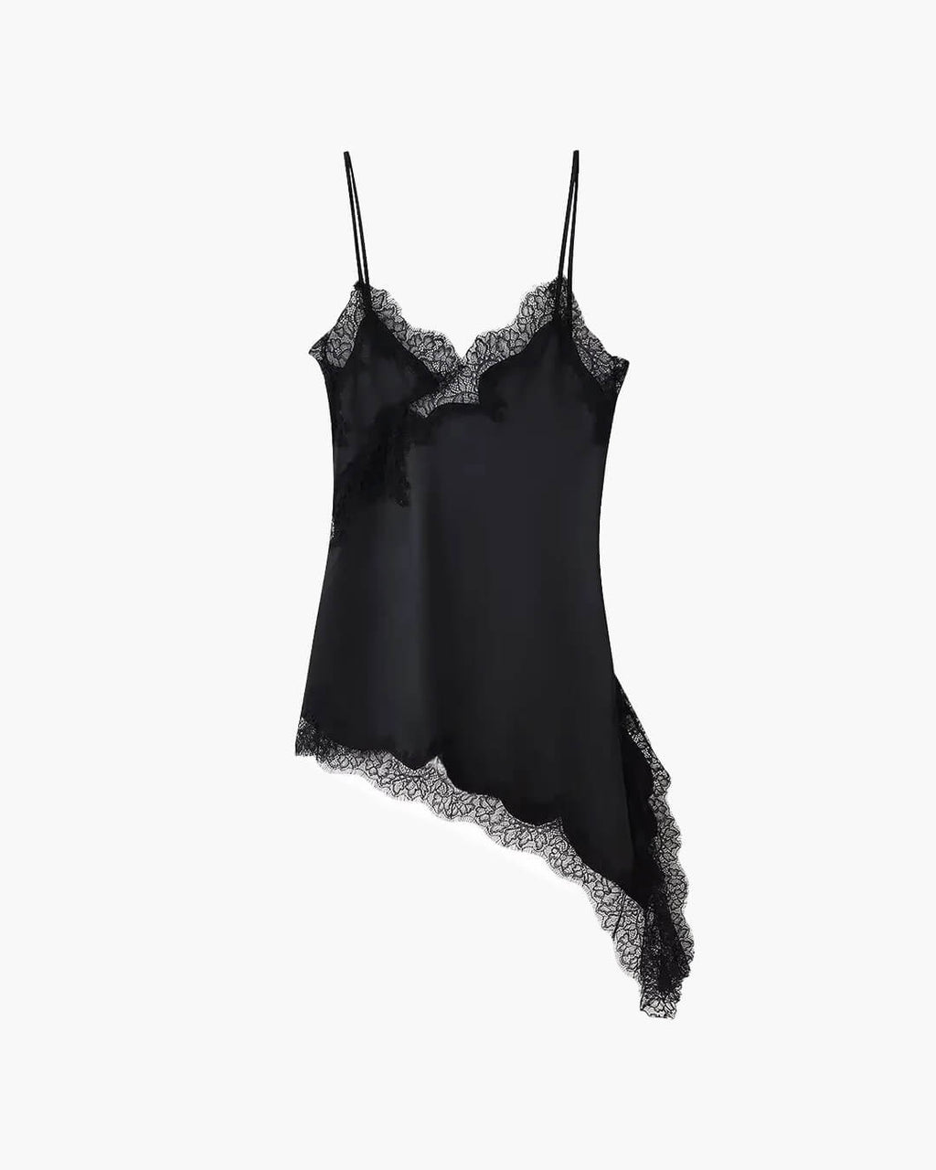 Kara Asymmetric Satin Mini Dress