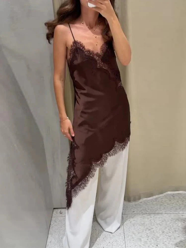 Kara Asymmetric Satin Mini Dress