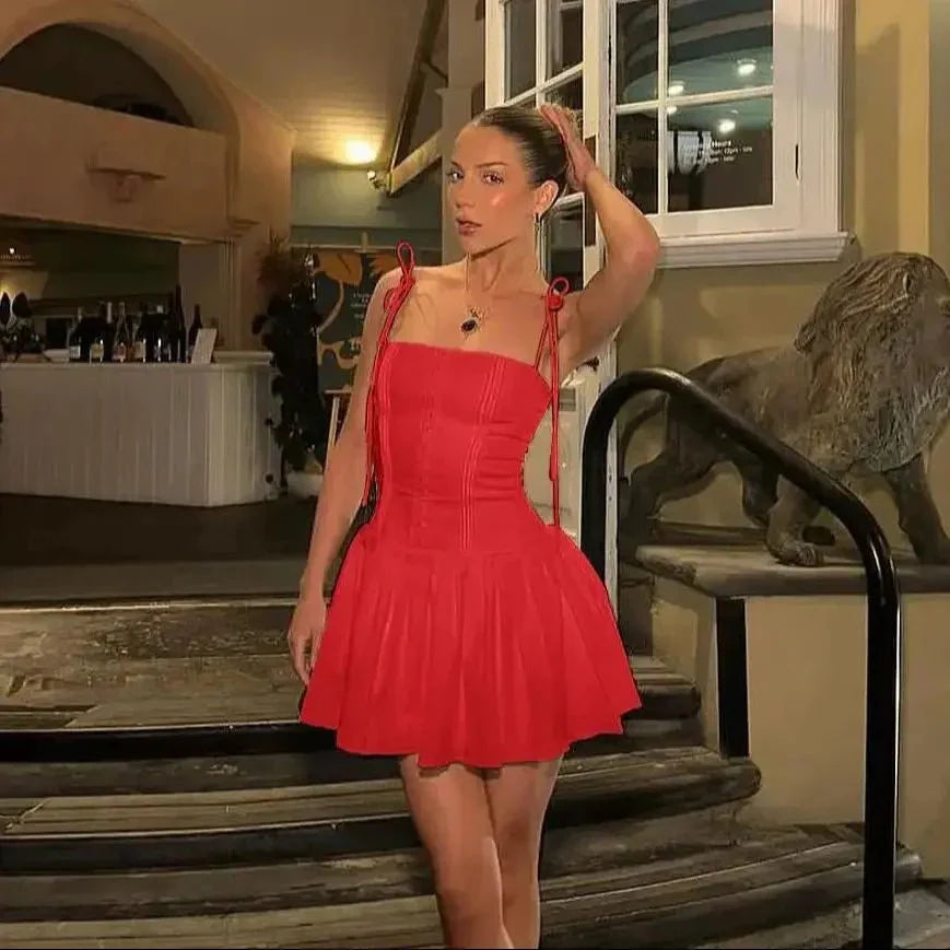 Karina Pleated Cami Mini Dress