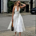 Kristy Deep Neck Maxi Dress
