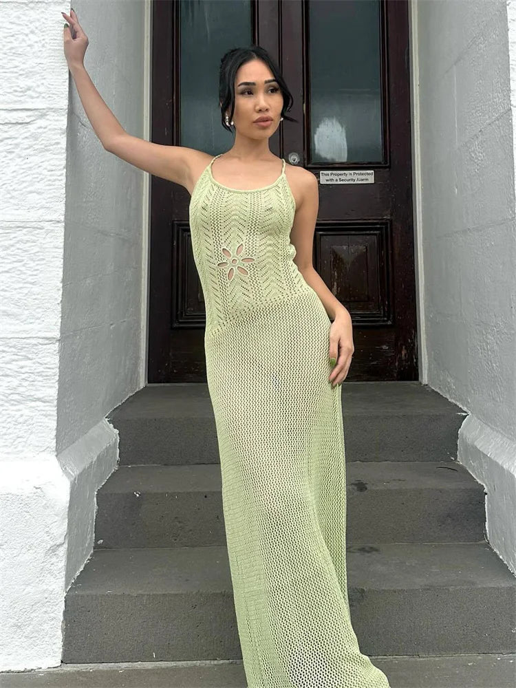 Lilith Hollow Knit Maxi Dress