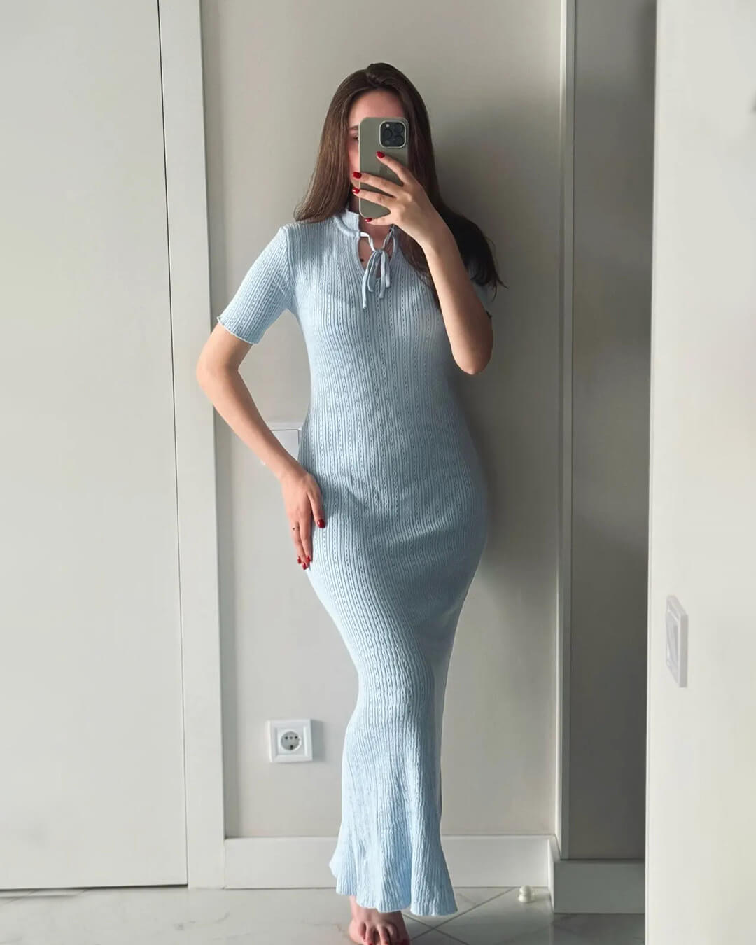 Nancy Bodycon Knitted Maxi Dress