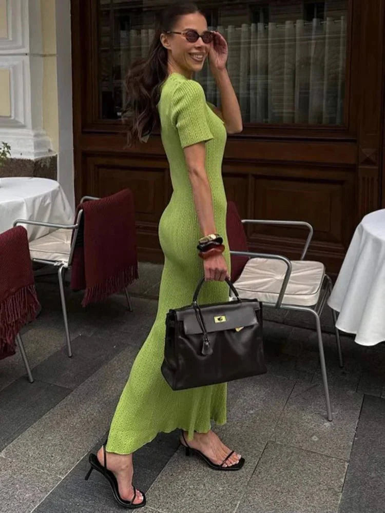 Nancy Bodycon Knitted Maxi Dress