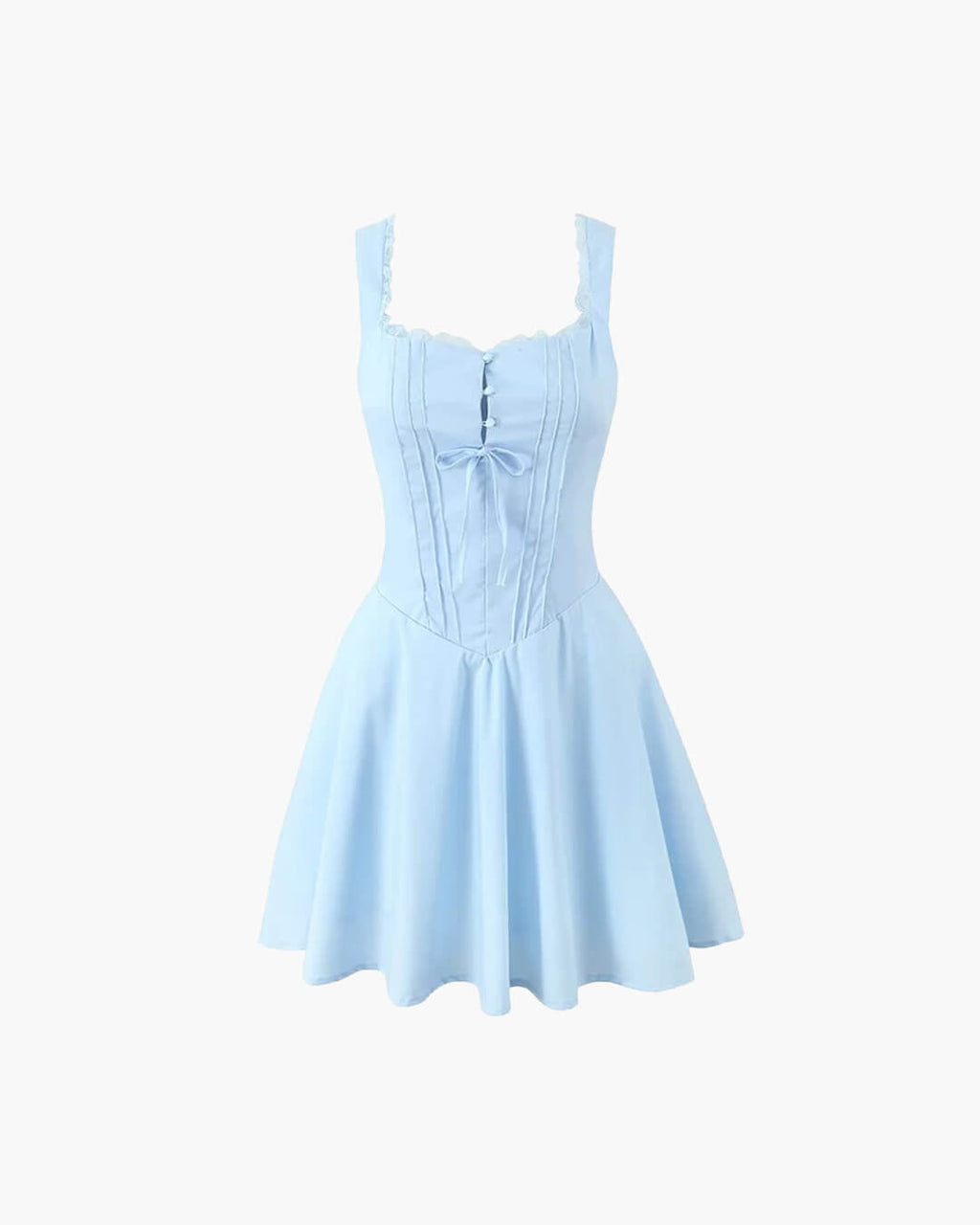 Rosa Lace-Up Back Mini Dress
