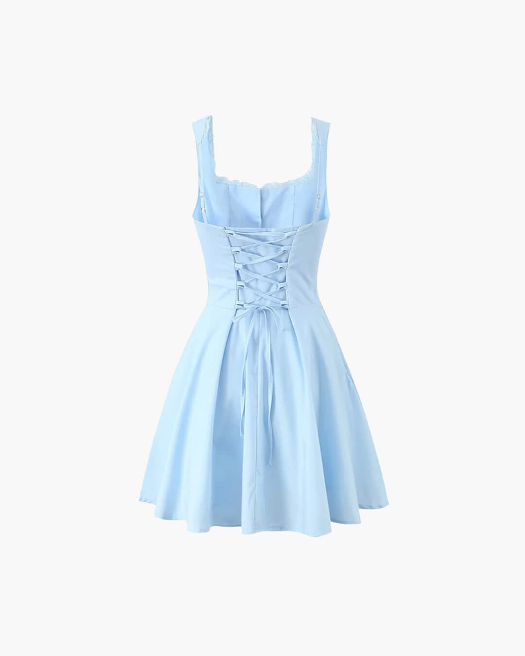 Rosa Lace-Up Back Mini Dress